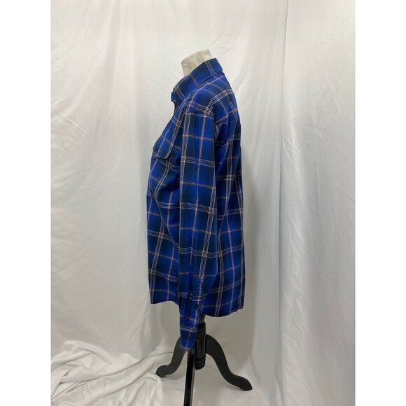 Roper Men's Shirt Blue and Brown Western Wear Button-Down Flip Cuff Size Small - Picture 6 of 9